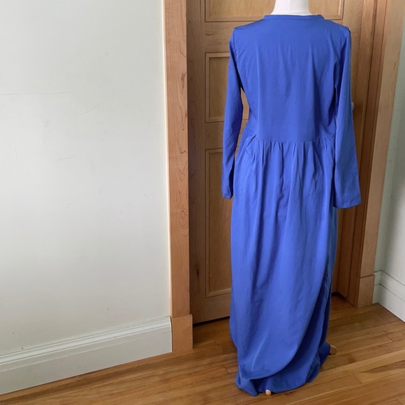 Vintage 70’s Long Blue Dress, Size M - Picture 13 of 16